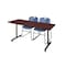 Kobe Rectangle Training Table, 66" W, 29" H, Laminate Top, Mahogany MKTRCT6624MH44BE - alternate 1
